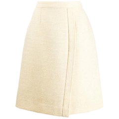 1980s Chanel Ivory Wrap Skirt