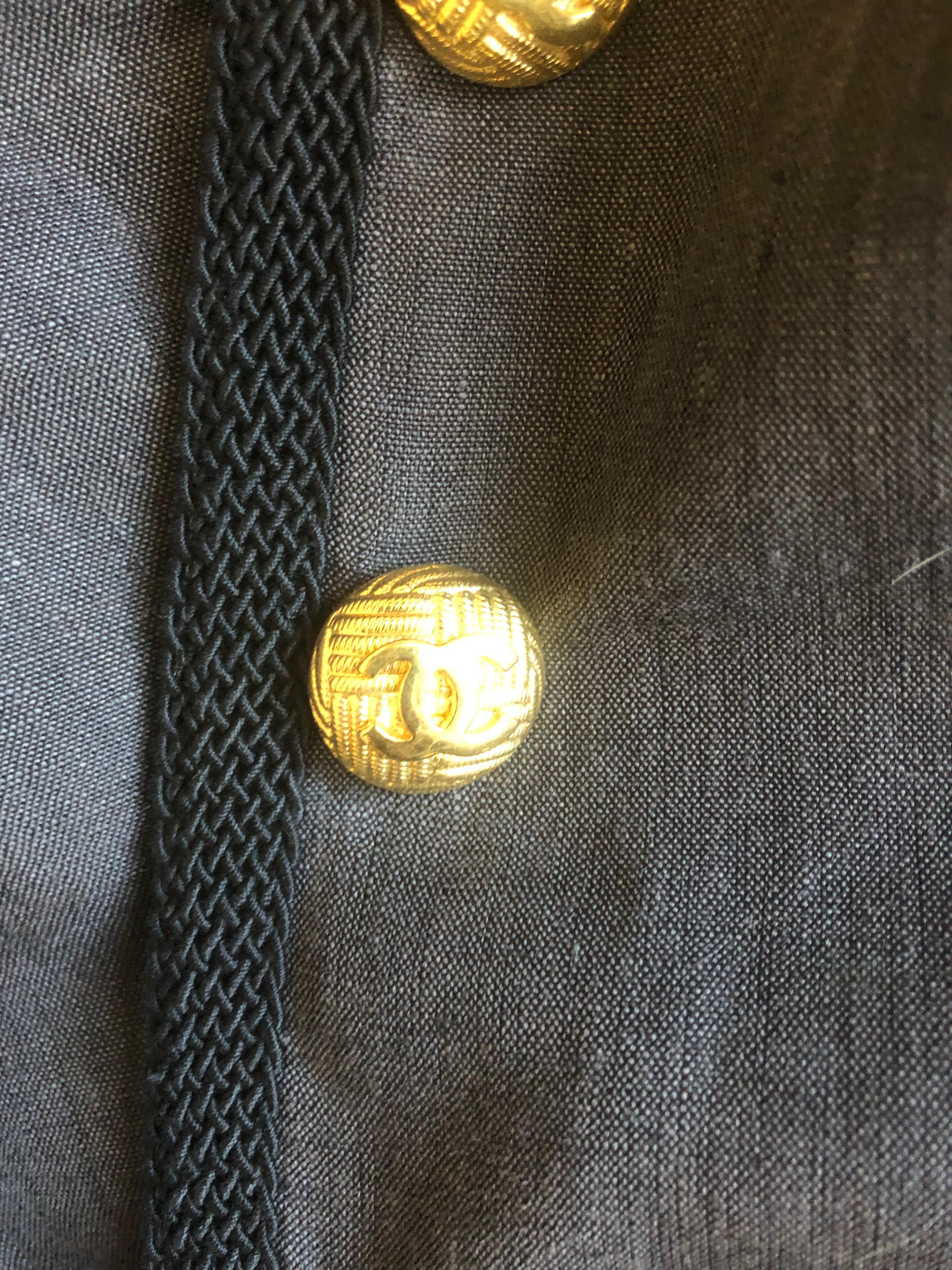 Costume Chanel des années 1980 (42FR) avec tressage en vente 1