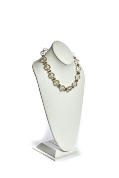 1980's Chanel Lucite & Crystal Choker Necklace