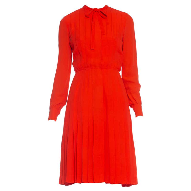 Red Vintage Chanel Double-Breasted Dress For Sale at 1stDibs