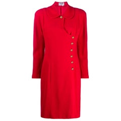 1980s Chanel Red Double-Breasted Coat