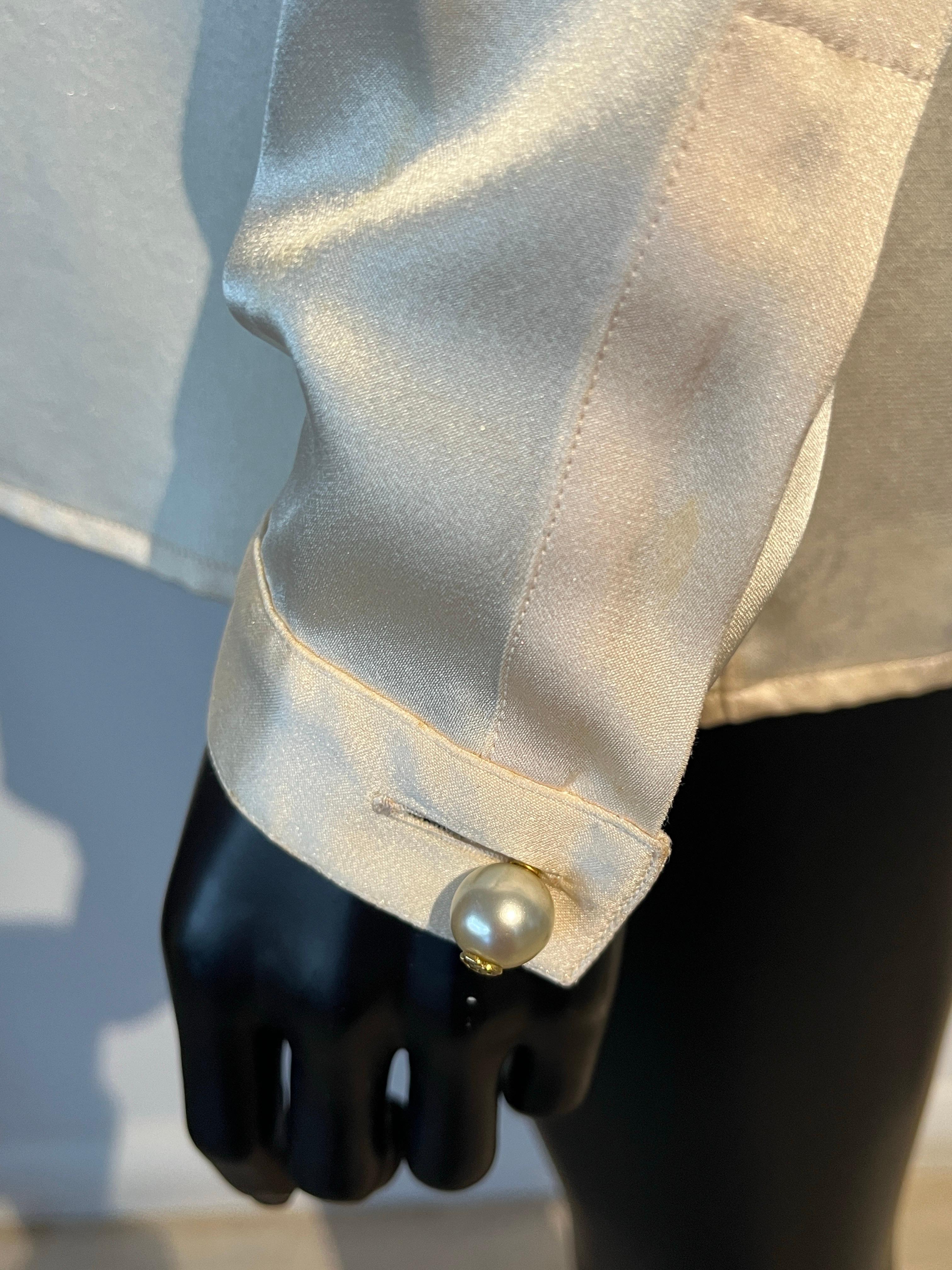 Camicetta in seta Chanel anni '80 in vendita 6