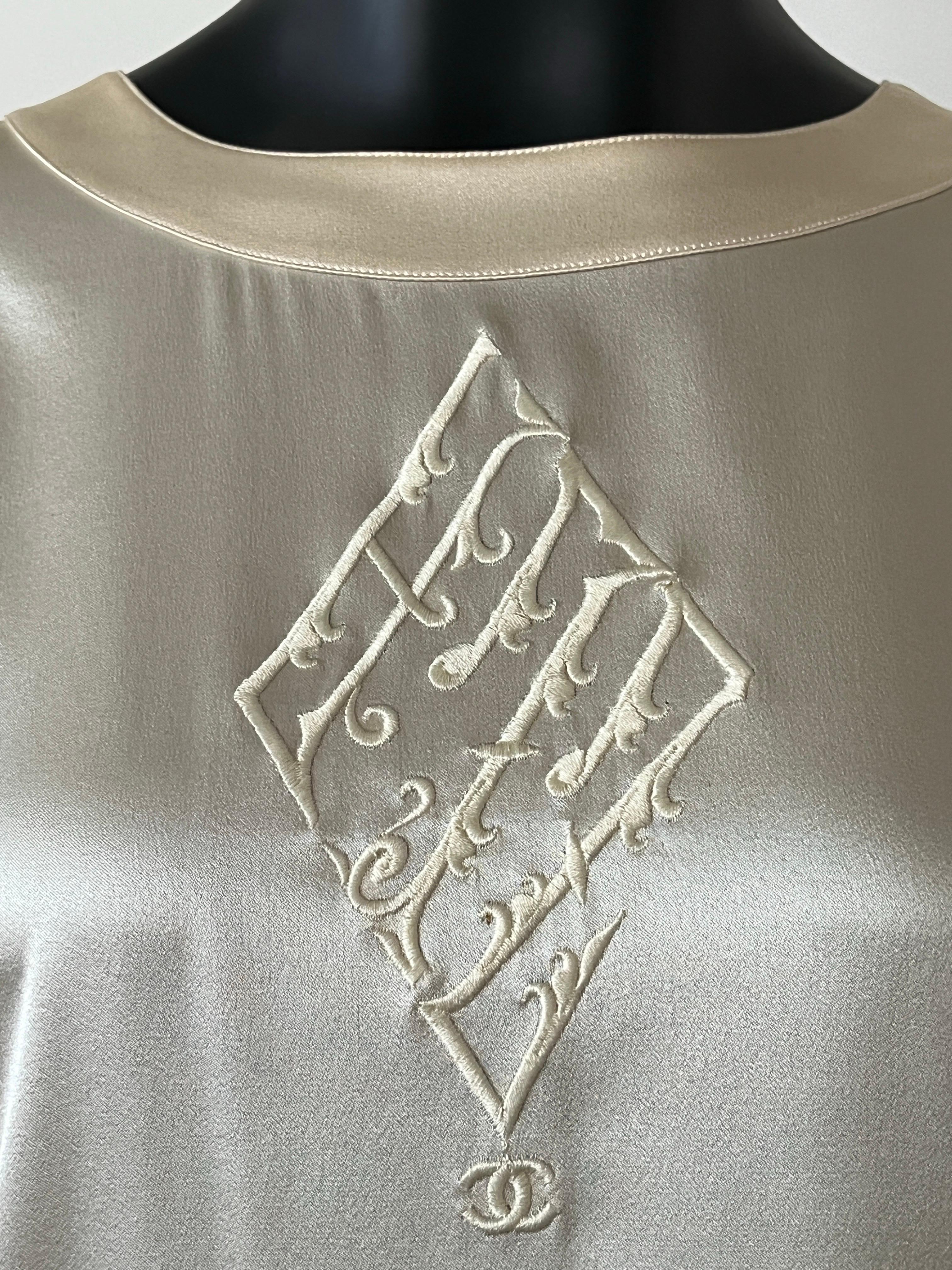 Camicetta in seta Chanel anni '80 in vendita 9