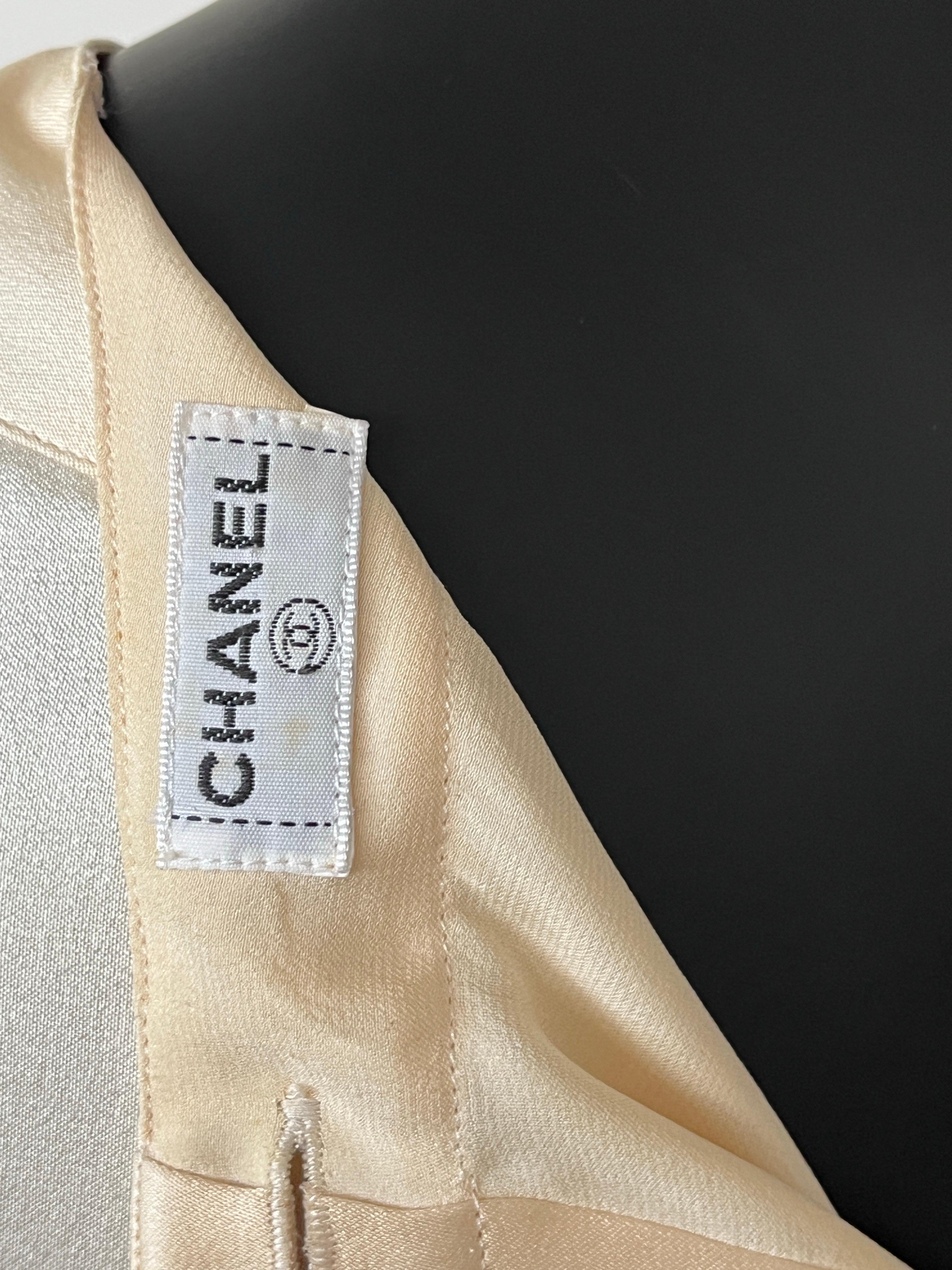Camicetta in seta Chanel anni '80 in vendita 10