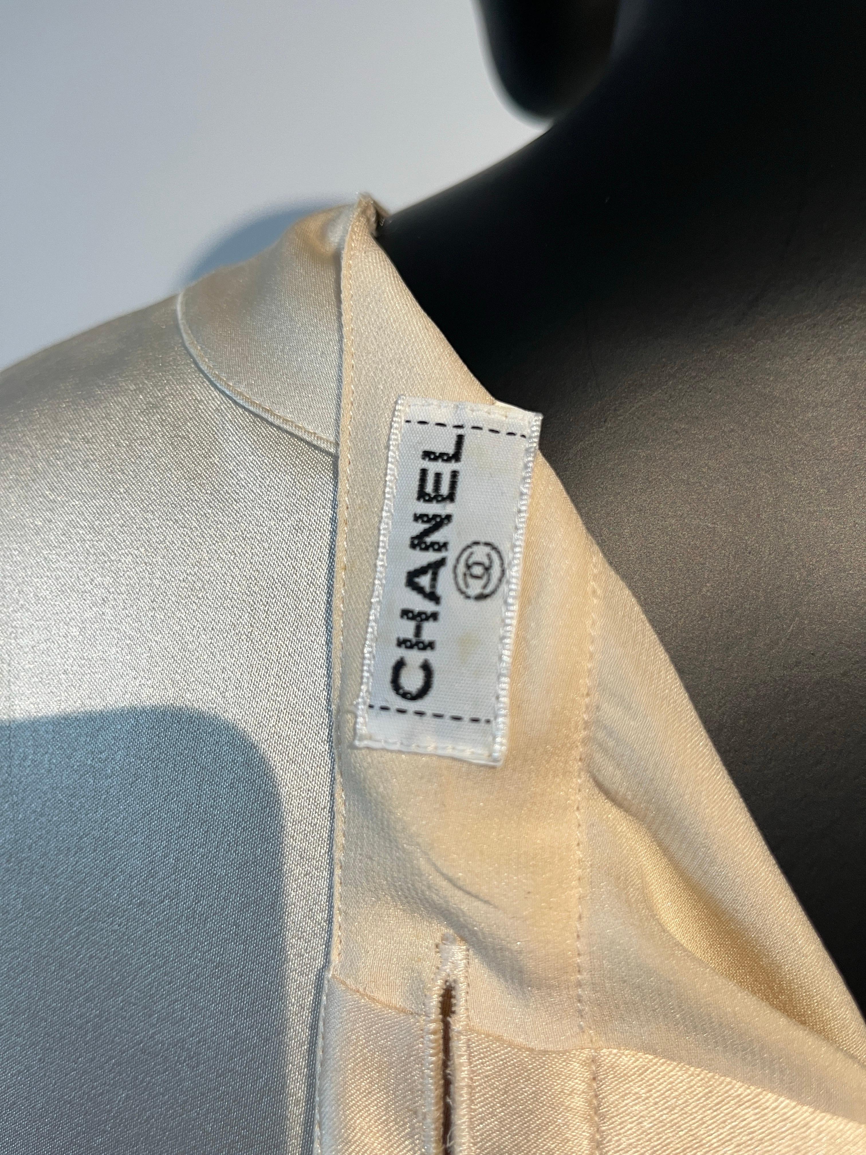 Camicetta in seta Chanel anni '80 in vendita 1