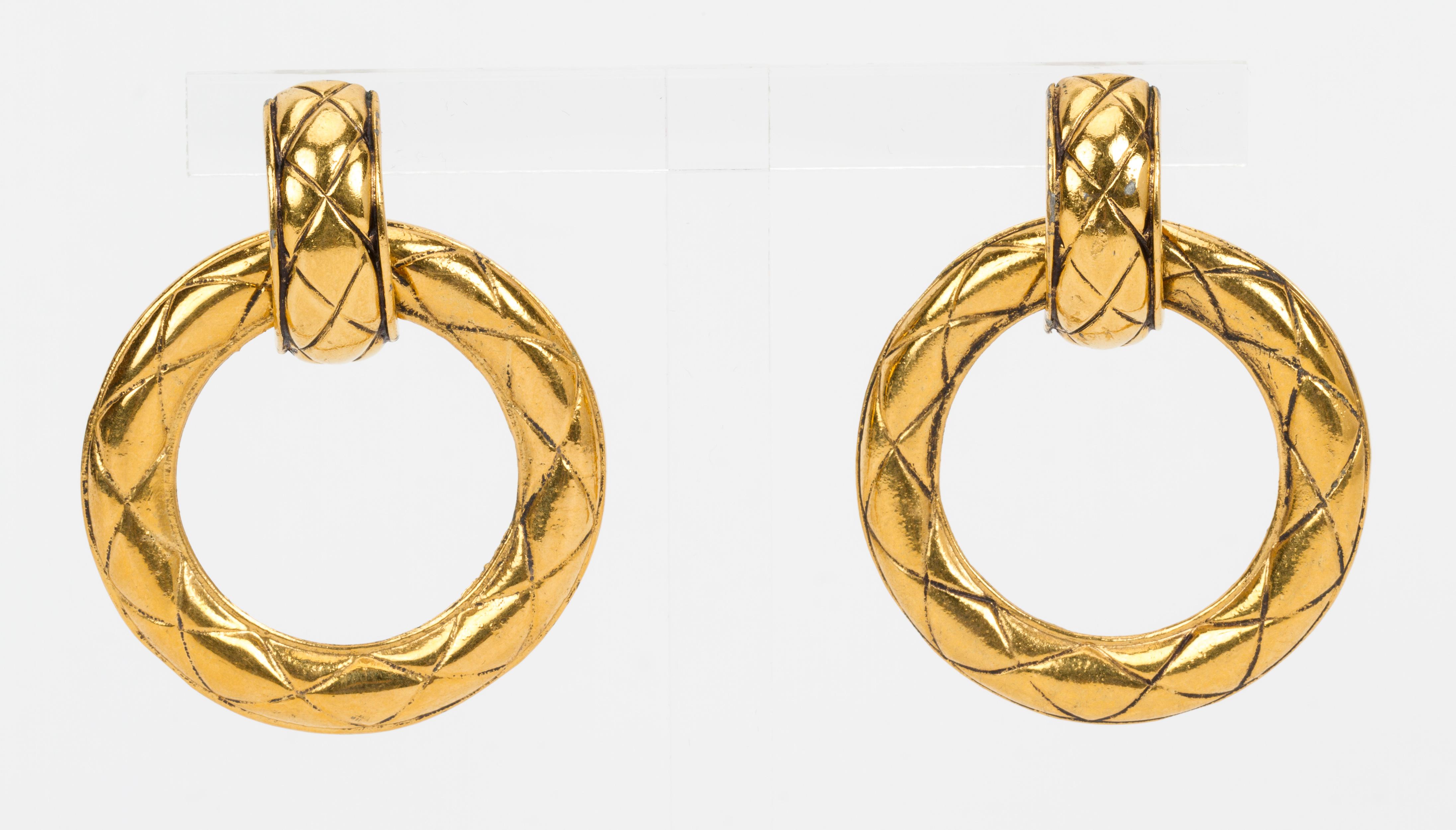 chanel door knocker earrings