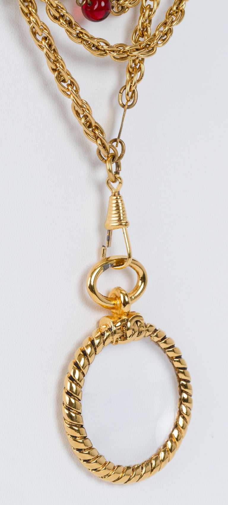 1980's Chanel XL Pearl Magnifier Necklace at 1stDibs