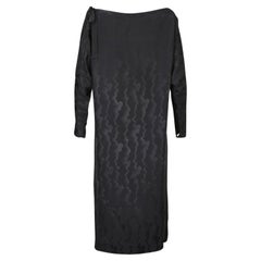 1980s Charles Jourdan Black Cold Shoulder Dress