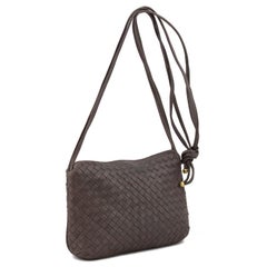 1980s Charles Jourdan Brown Woven Leather Bag