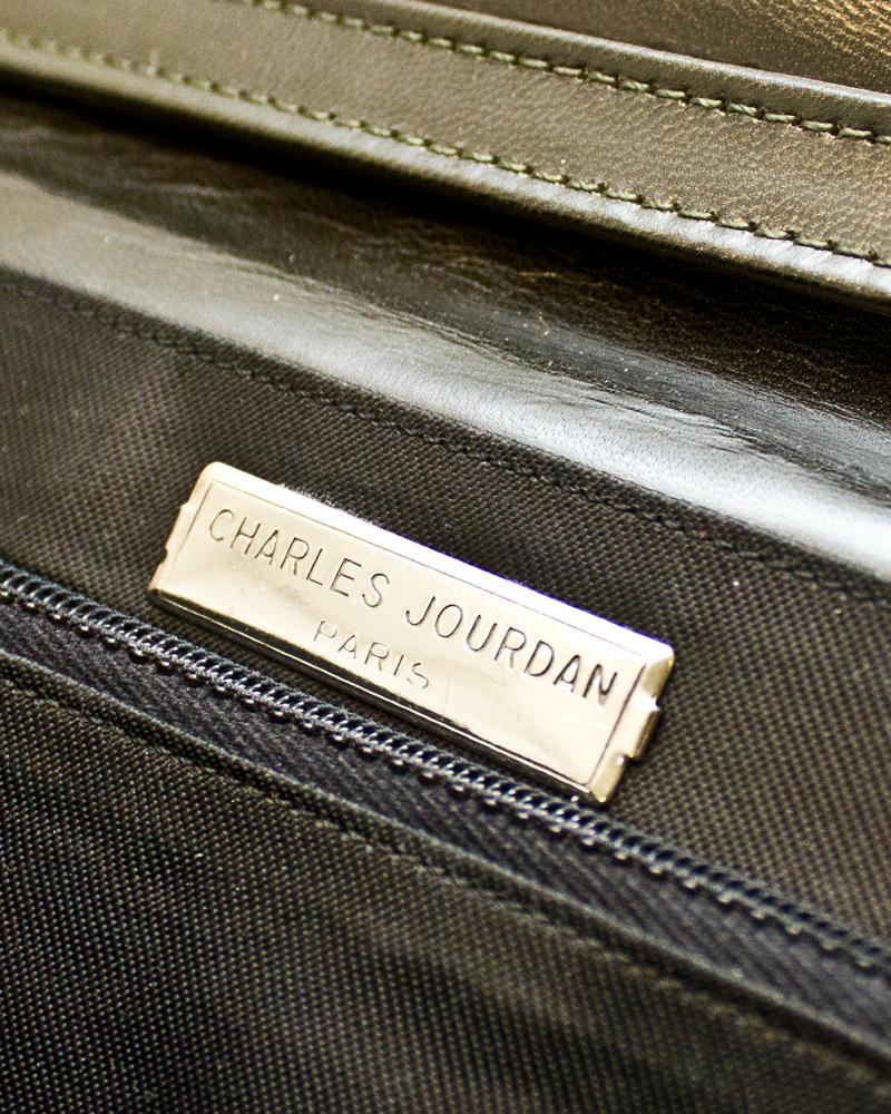 1980s Charles Jourdan Dark Brown Leather Envelope Bag In Good Condition In Toronto, Ontario