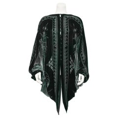 1980s Charles & Patricia Lester Devoree Velvet Capelet