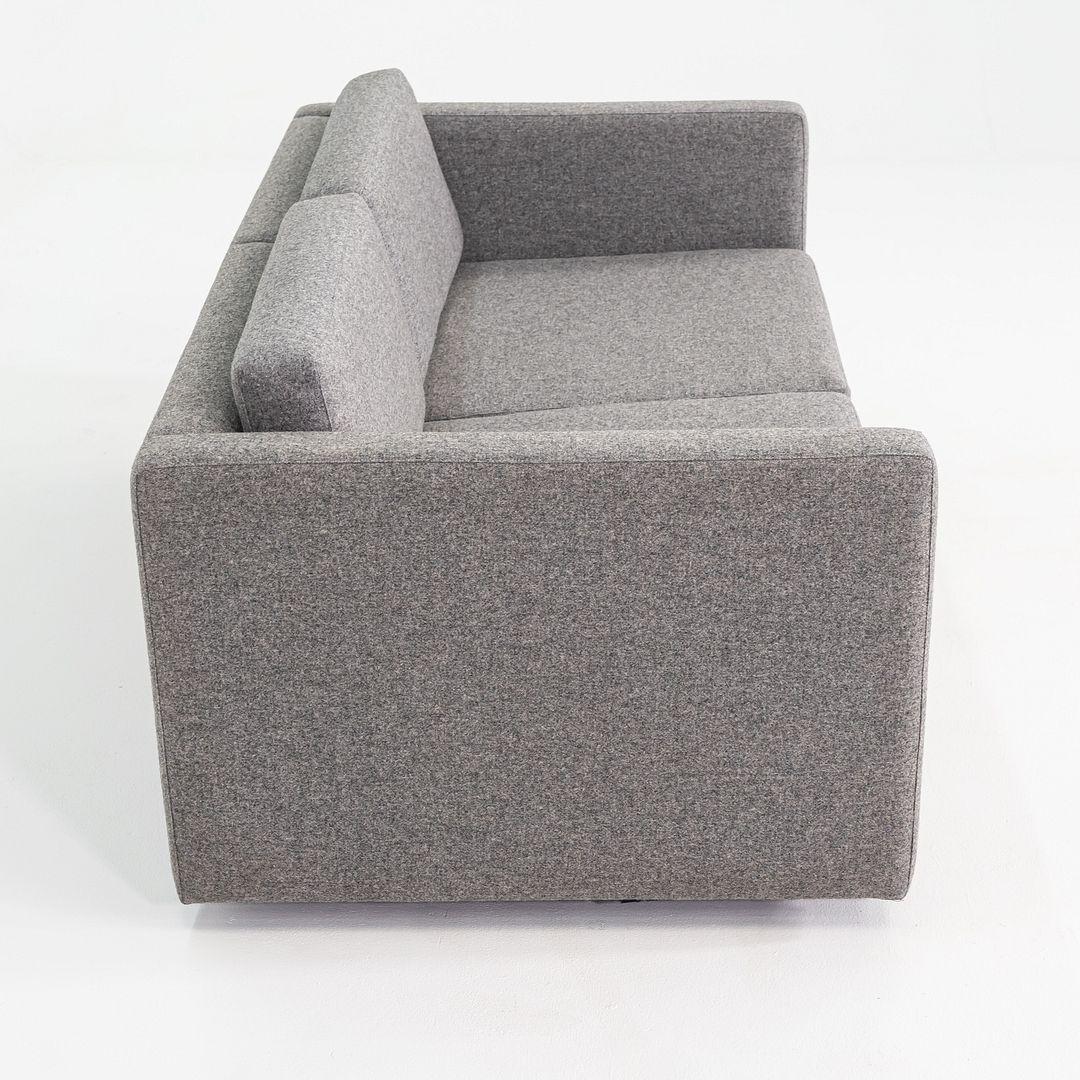 Années 80 Charles Pfister for Knoll Loveseat / Two Seat Sofa en tissu gris en vente 3