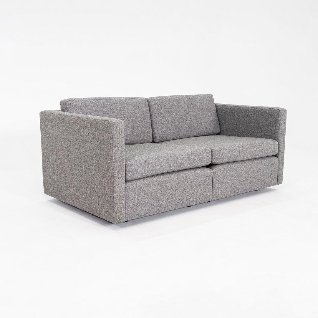 Moderne Années 80 Charles Pfister for Knoll Loveseat / Two Seat Sofa en tissu gris en vente