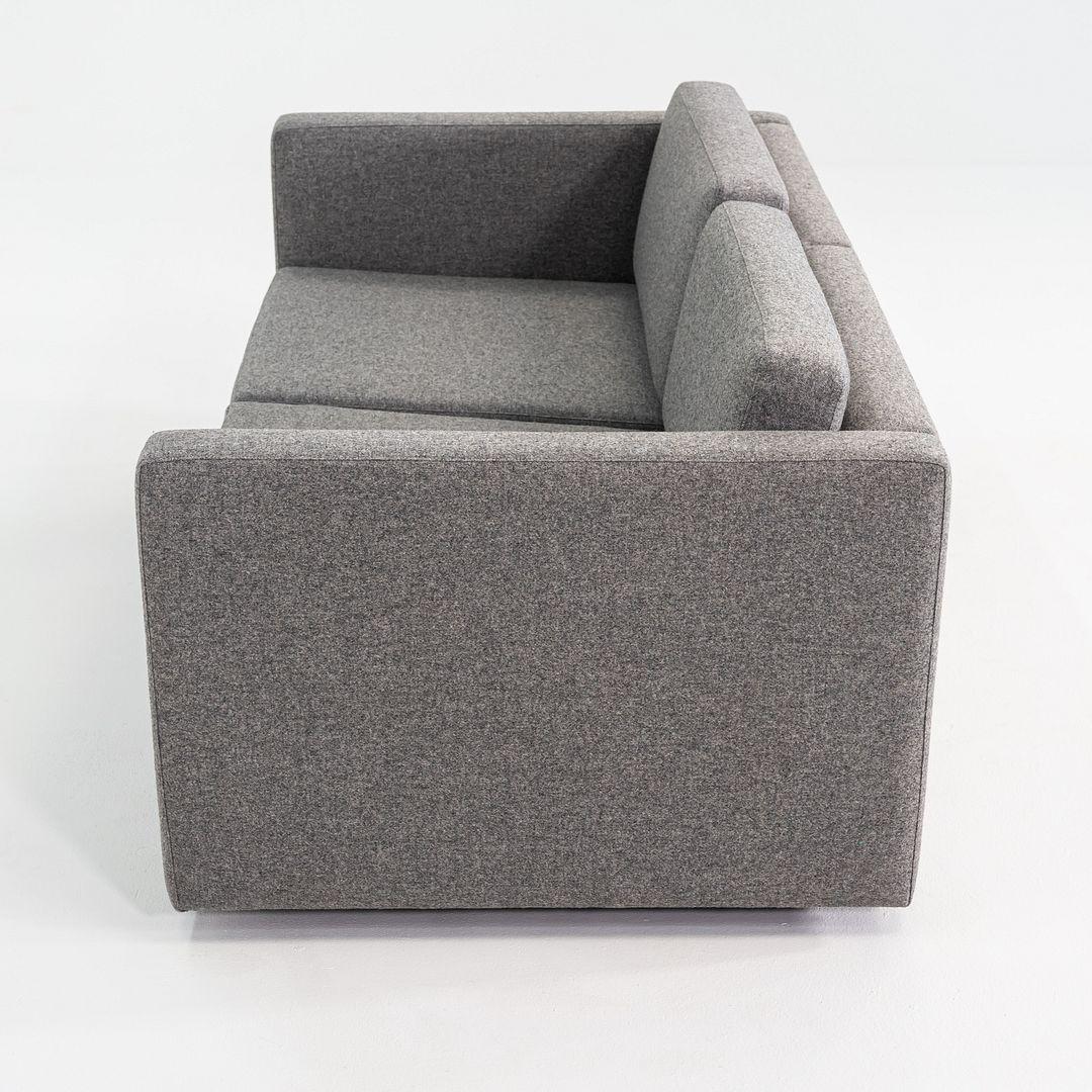 Mousse Années 80 Charles Pfister for Knoll Loveseat / Two Seat Sofa en tissu gris en vente