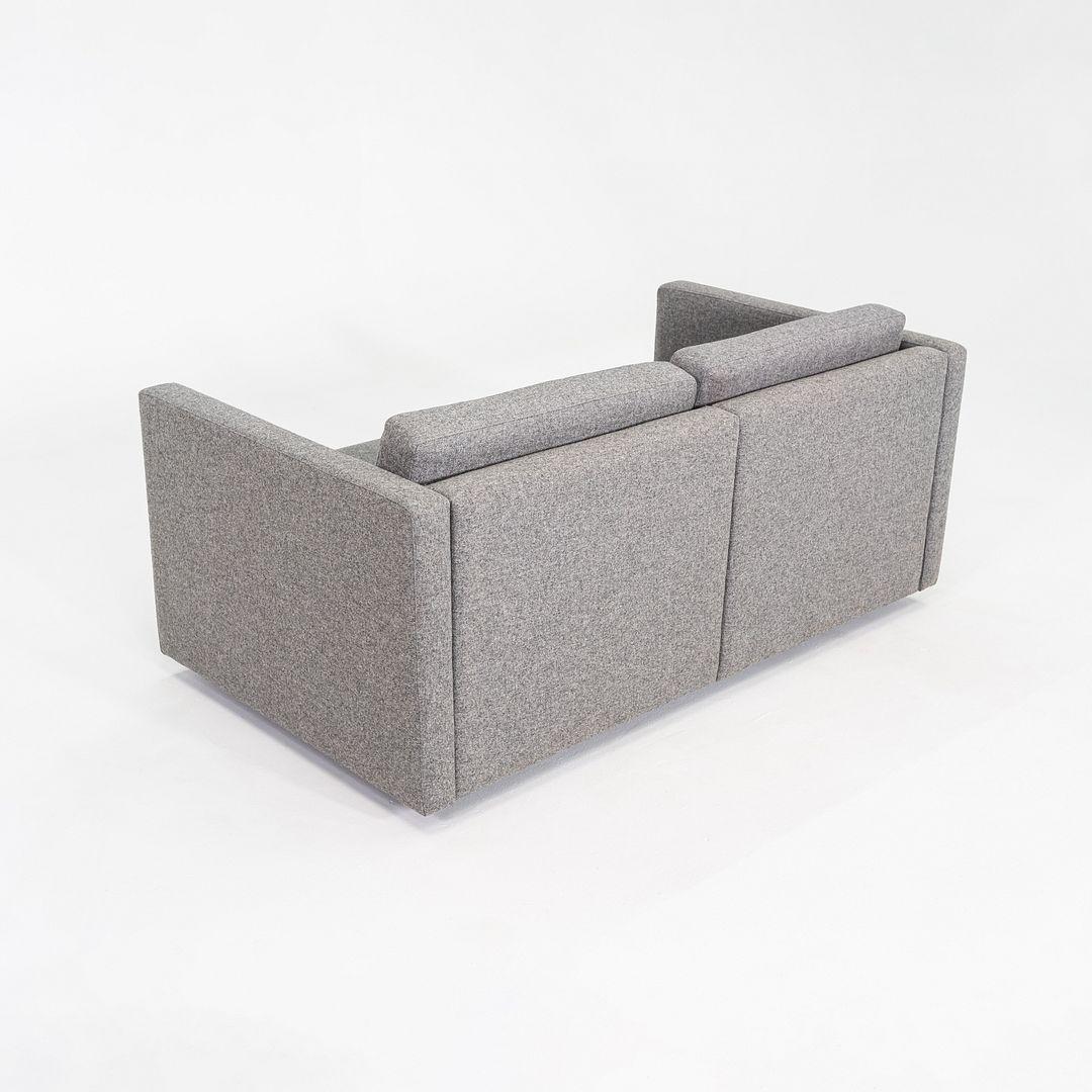 Années 80 Charles Pfister for Knoll Loveseat / Two Seat Sofa en tissu gris en vente 1