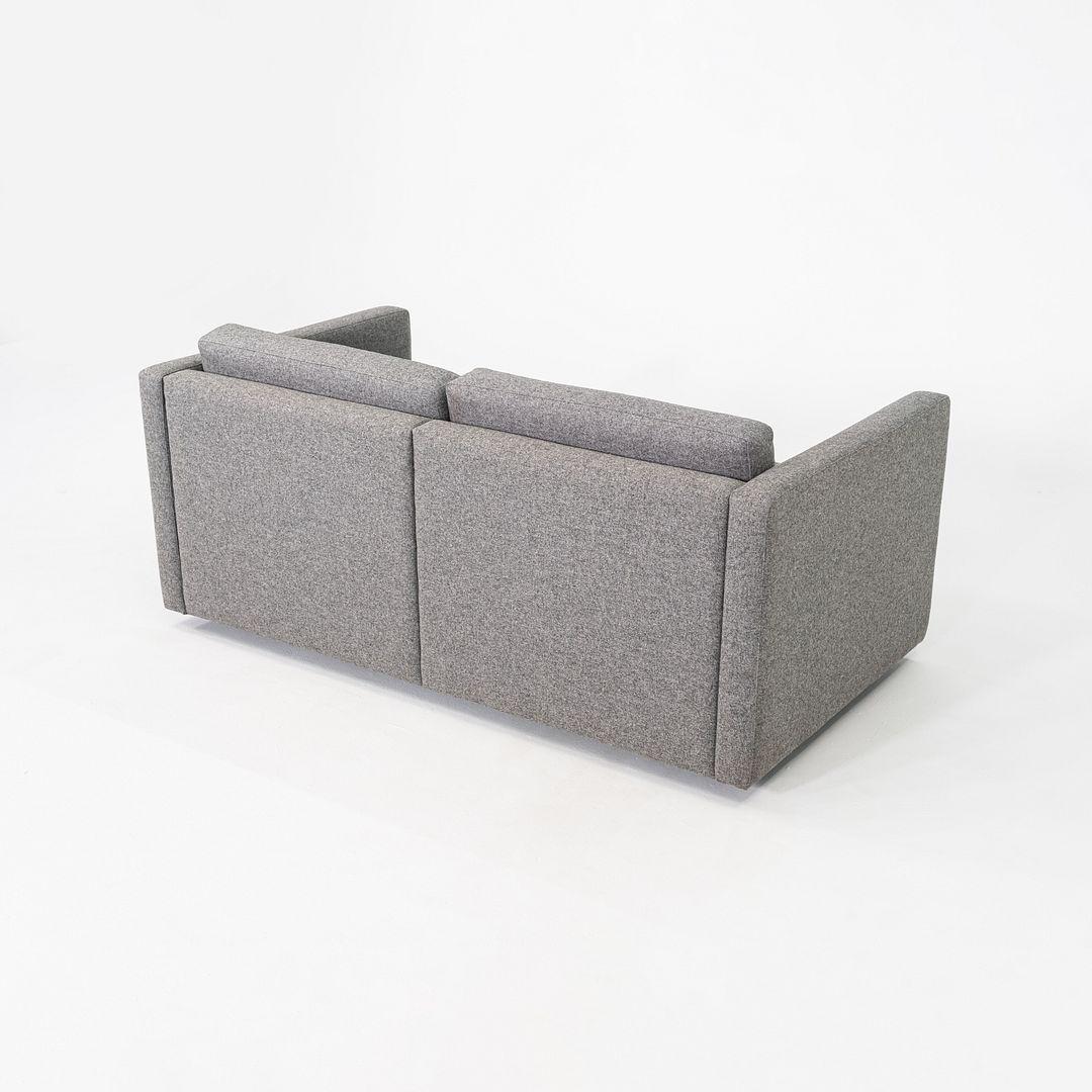 Années 80 Charles Pfister for Knoll Loveseat / Two Seat Sofa en tissu gris en vente 2