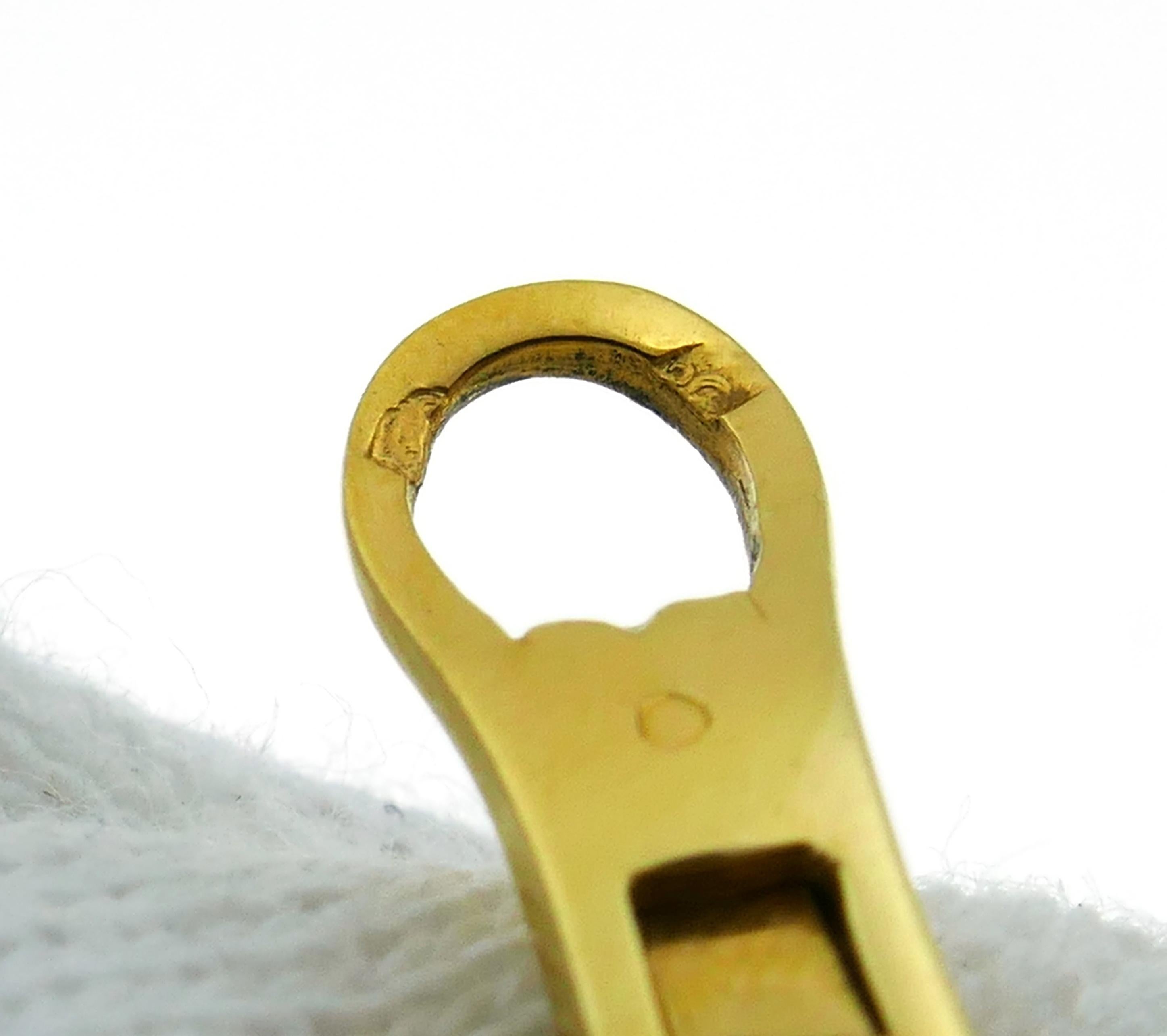 1980s Chaumet Paris Yellow Gold Hoop Earrings 4
