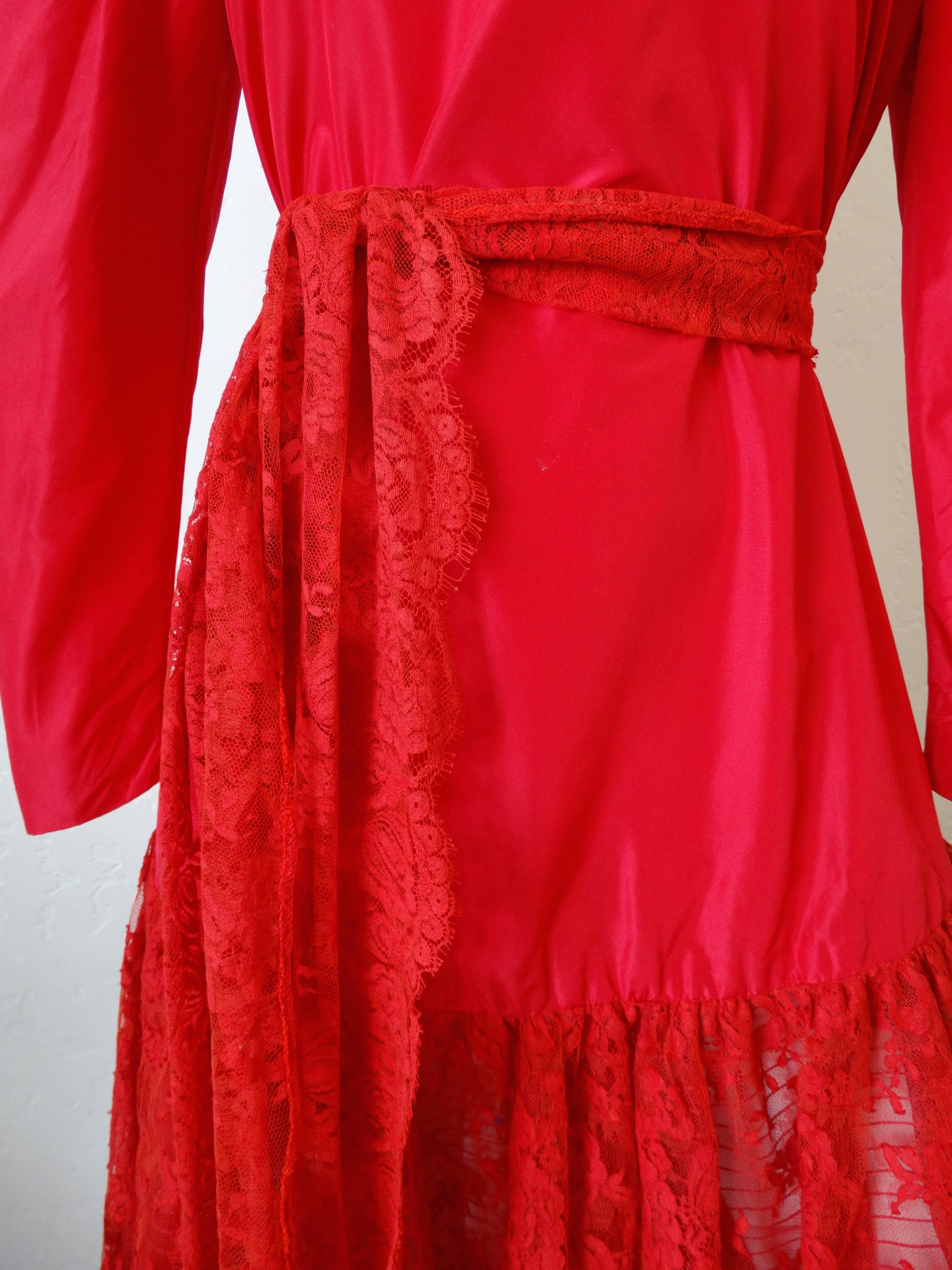 red lace maxi dress