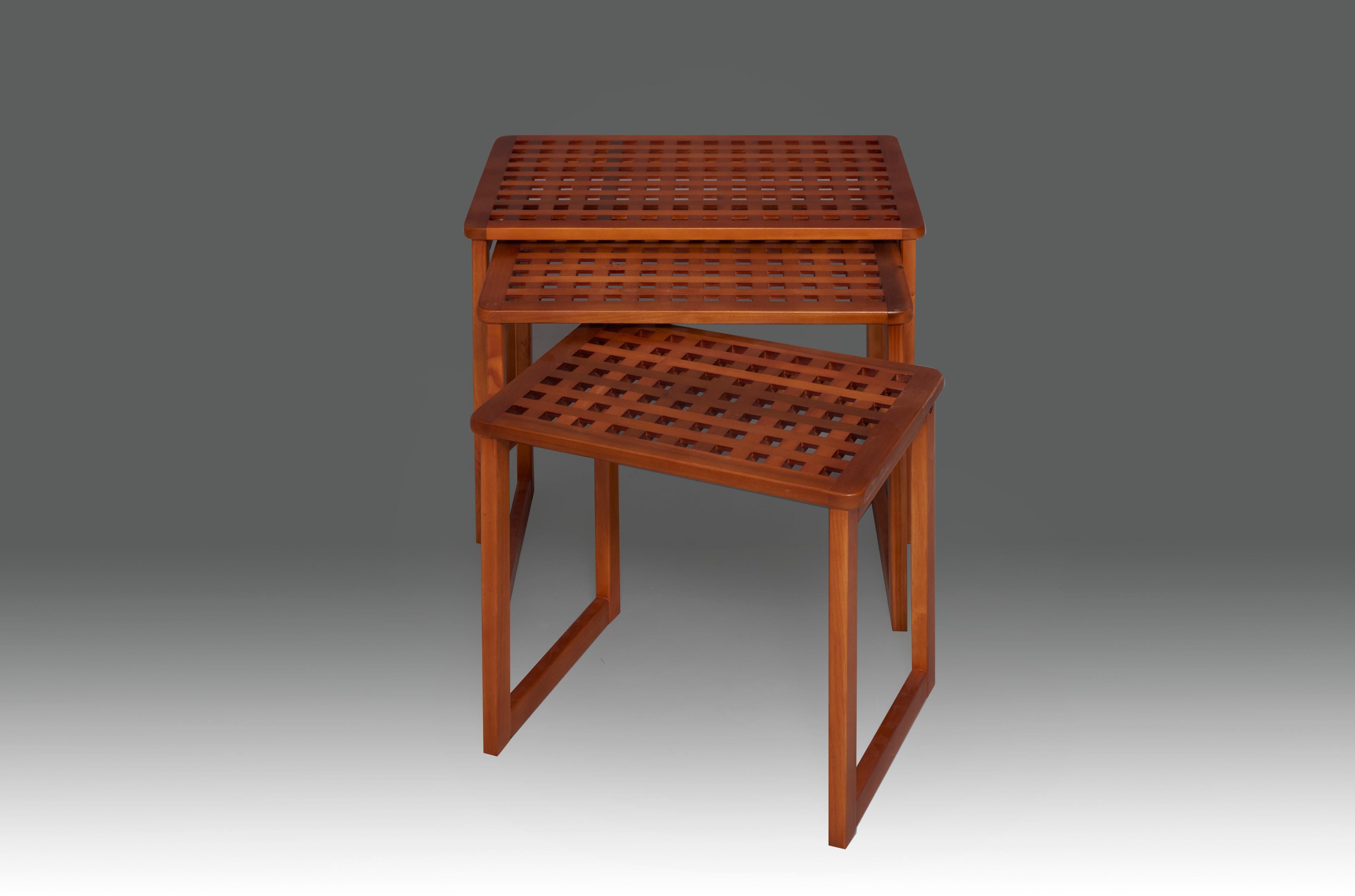 cherry wood nesting tables
