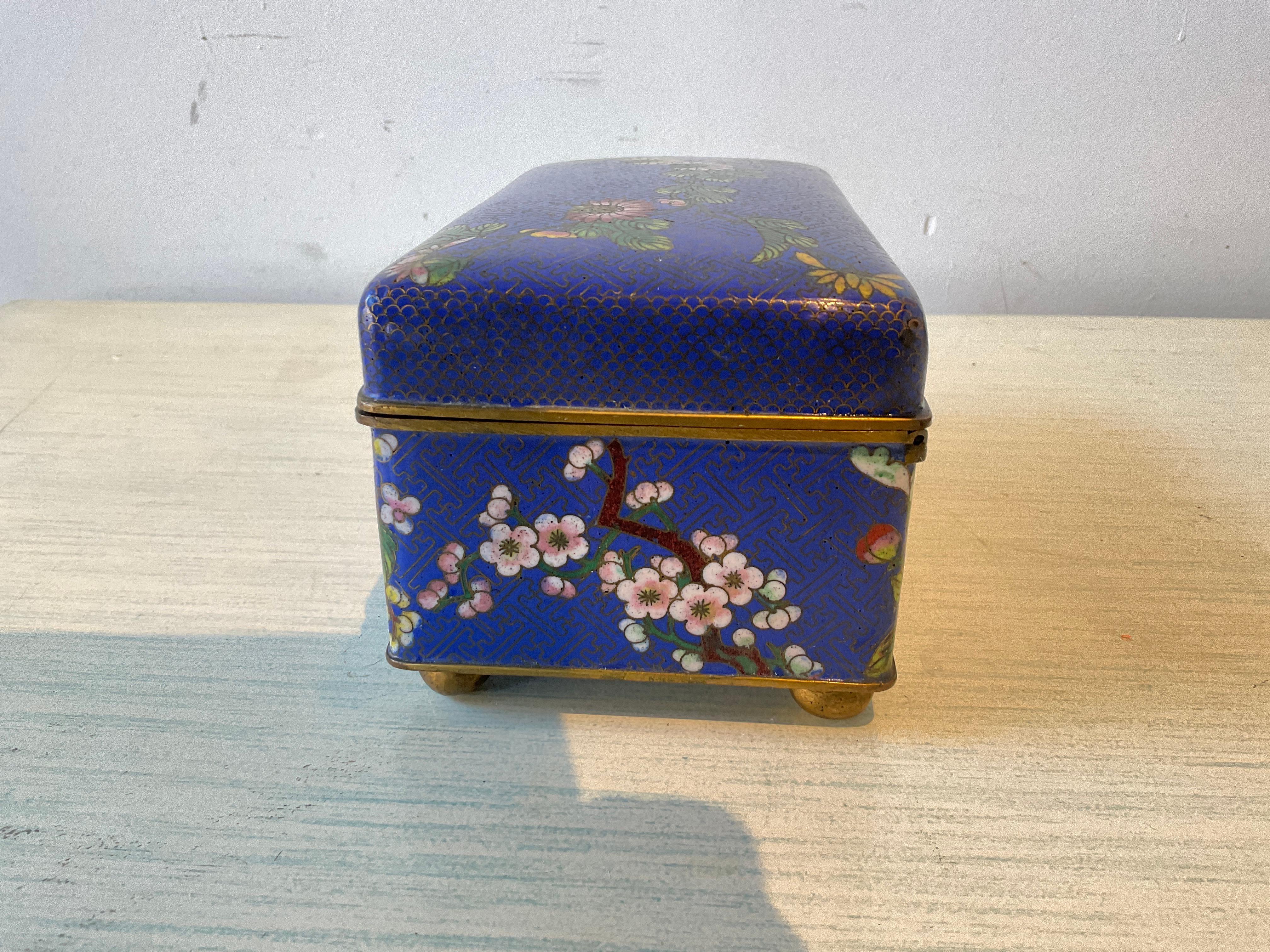 Late 20th Century 1980s Chinese Enamel Box For Sale