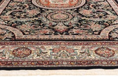 1980's Chinese French Savonnerie Wool and Silk Carpet with Traditional Style
