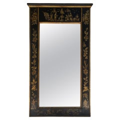 1980s, Chinoiserie Gilt Wood Italian Mirror
