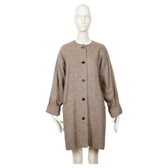 1980's CHLOE by KARL LAGERFELD herringbone cashmere coat