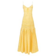 Vintage 1980s Chloé by Karl Lagerfeld Yellow Dress with Lace Details