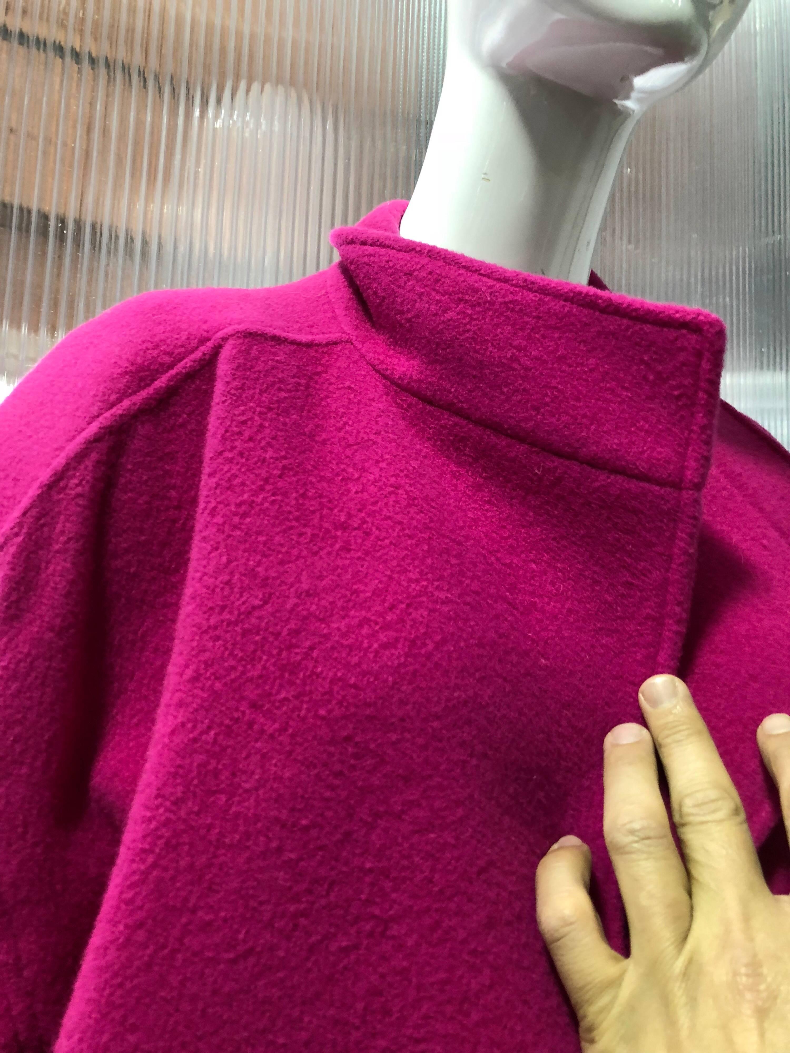 1980s Chloe by Lagerfeld Hot Pink Lightweight Mohair Spring Coat  3