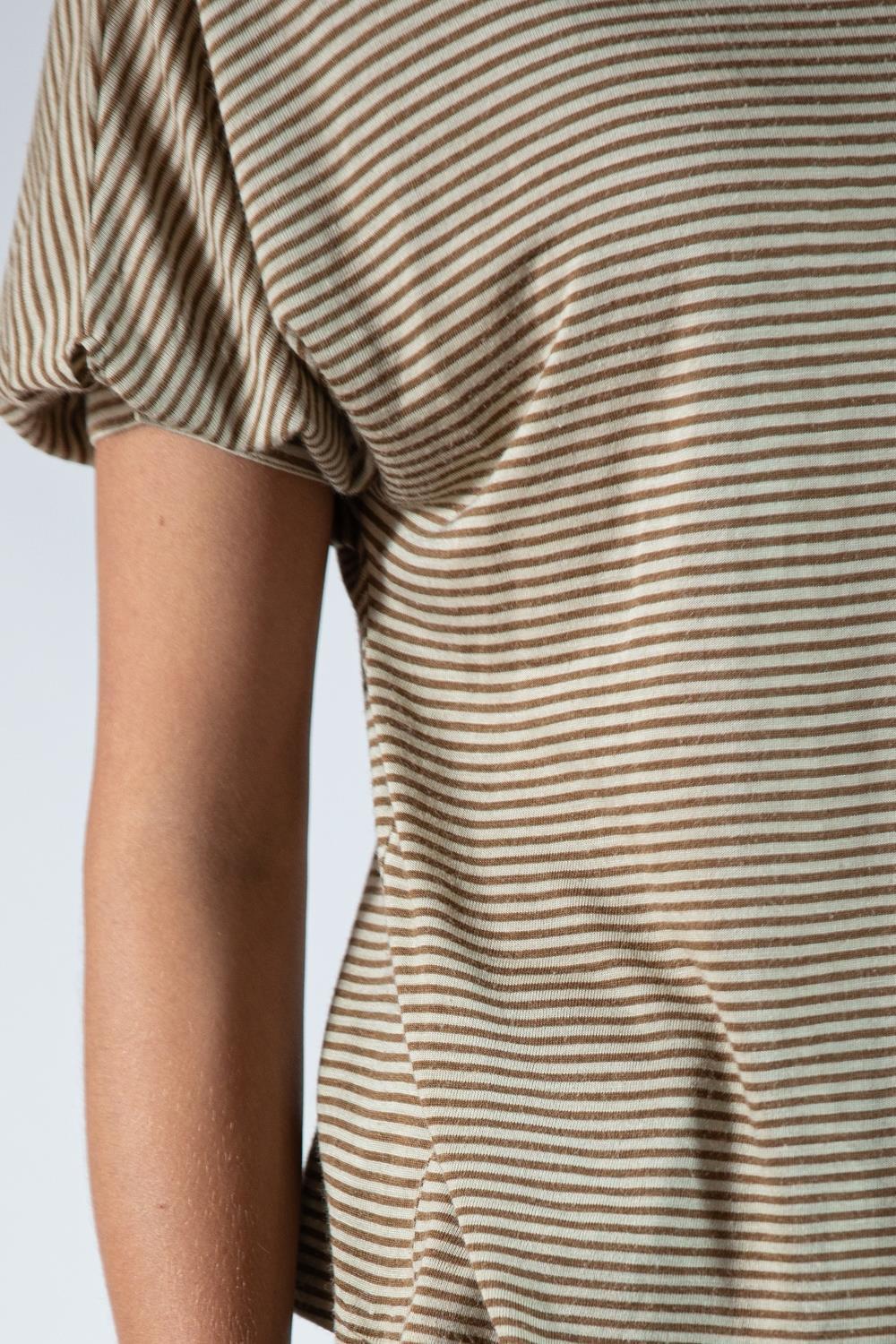 1980S CHRISTIAN DIOR Beige Brown Silk Top For Sale 3