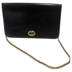 Bolso de piel negro Christian Dior de los años 80