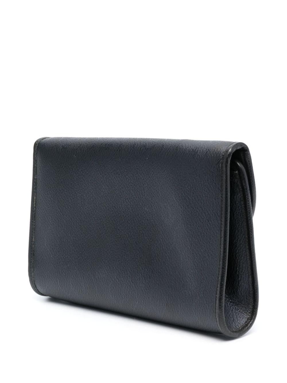 1980s Christian Dior Black Monogram Shoulder Bag 1