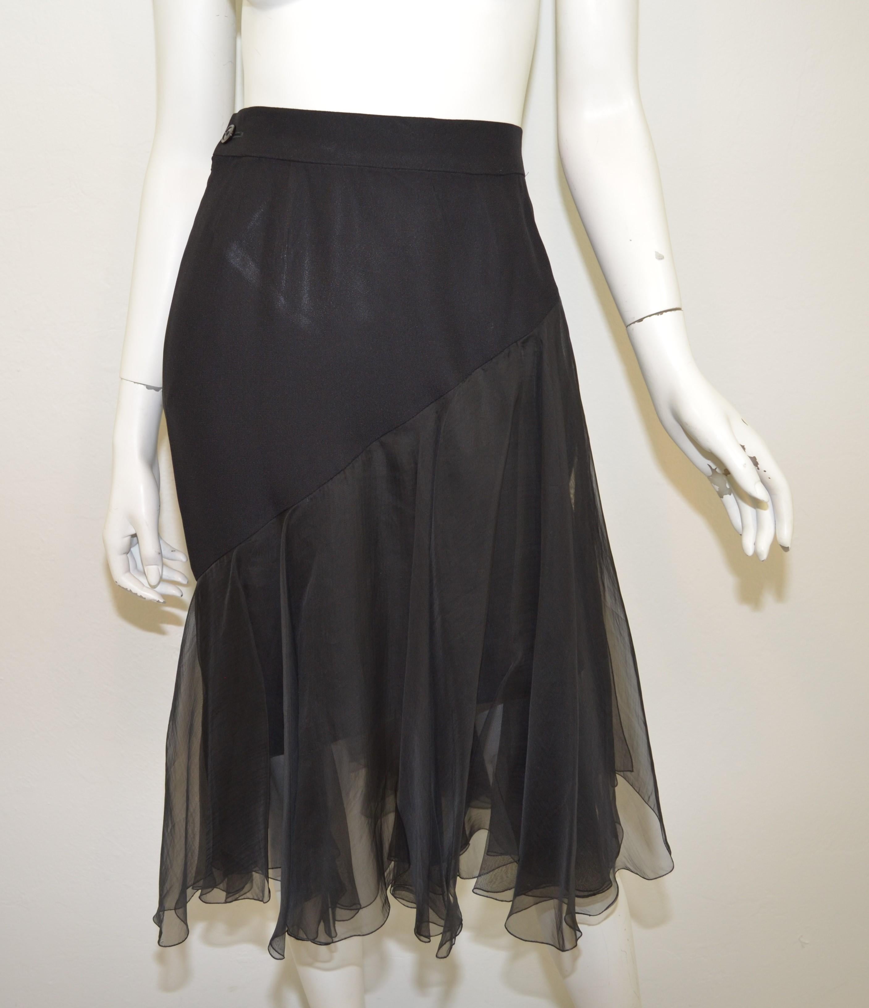 Tailleur jupe en mousseline de soie Christian Dior, collection numérotée 41C, années 1980 Excellent état - En vente à Carmel, CA