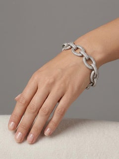 1980s Christian Dior Crystal Link Statement Bracelet