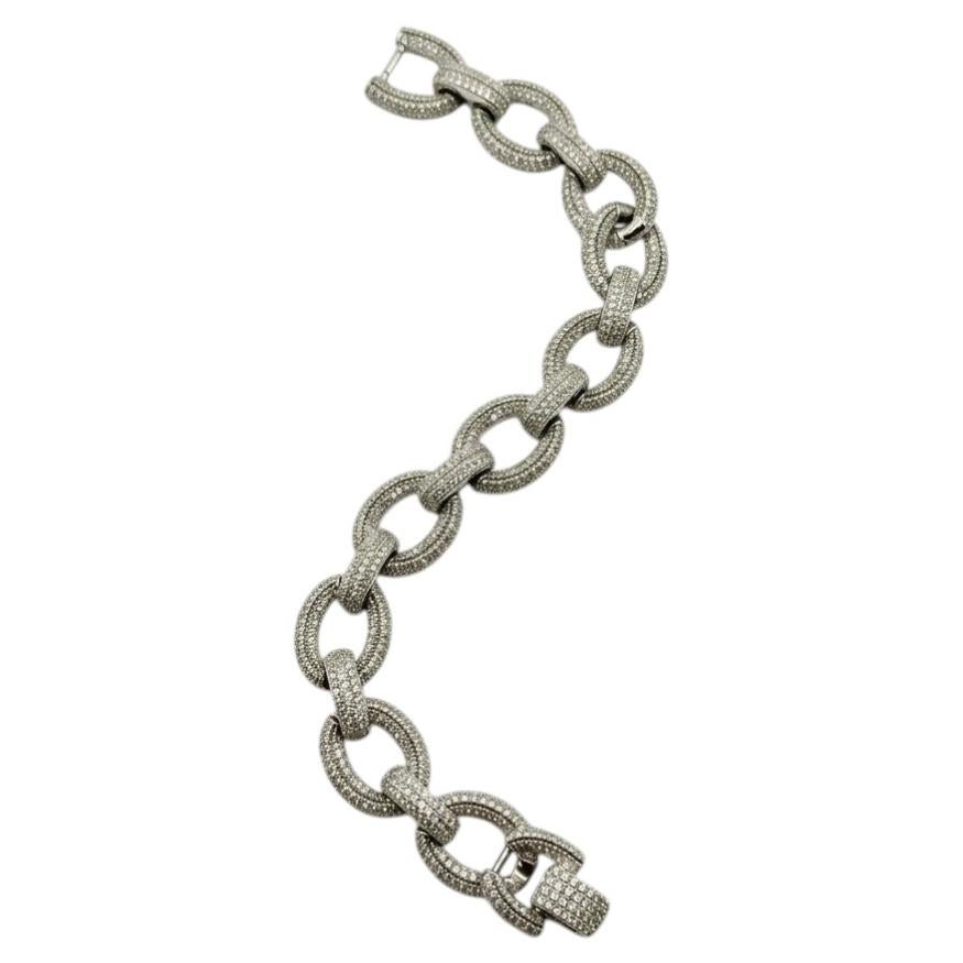Bracciale vistoso Crystal Link di Christian Dior degli anni ’80 in vendita