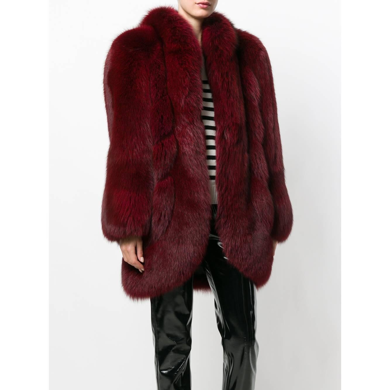 Black 1980s Christian Dior Fox Fur Coat