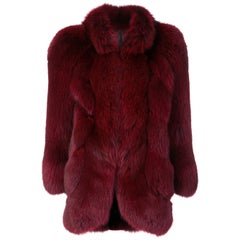 Vintage 1980s Christian Dior Fox Fur Coat