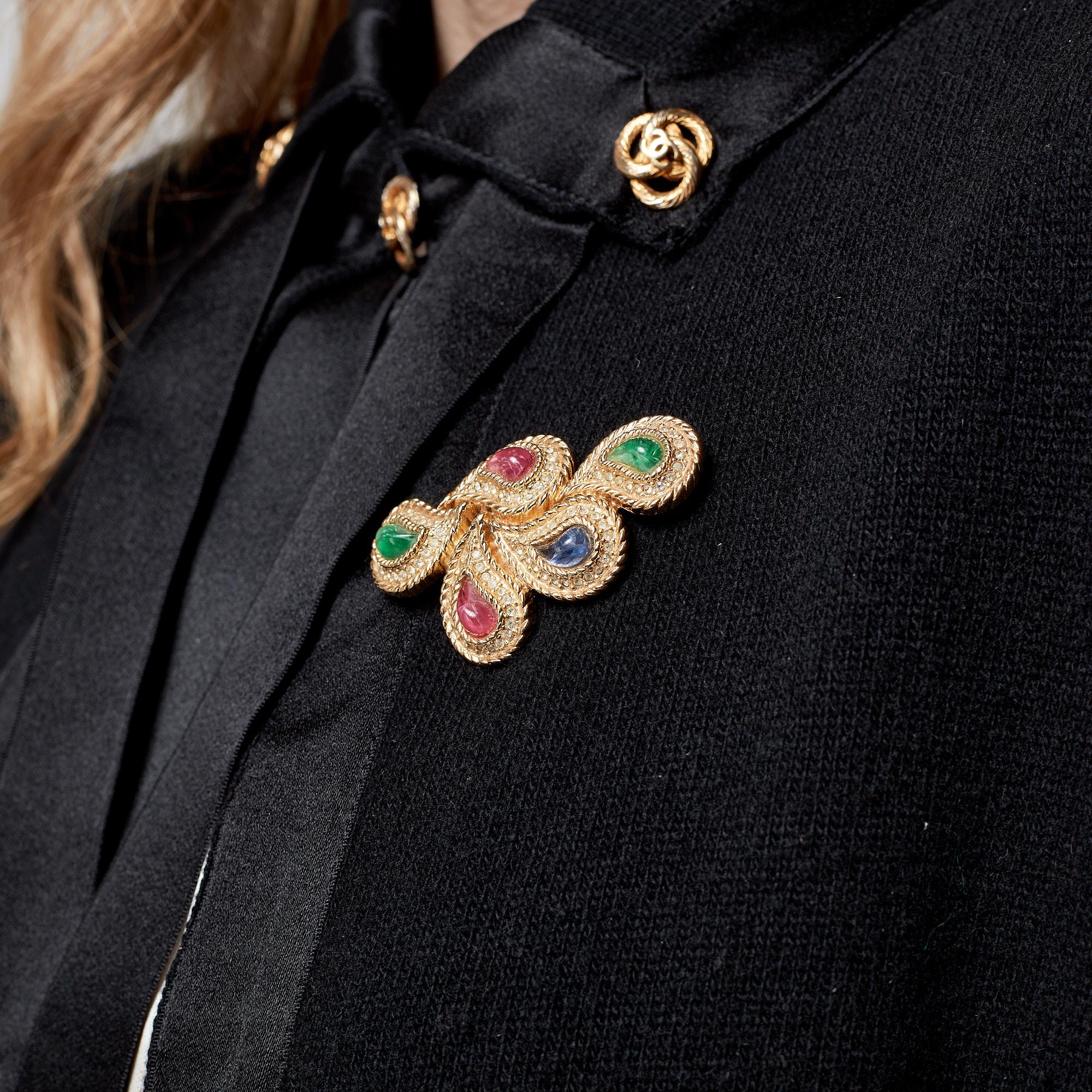 Christian Dior Broche de style moghol en or des années 1980 en vente 1