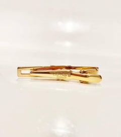 1980s Christian Dior Gold Plated Tie Paper Clip