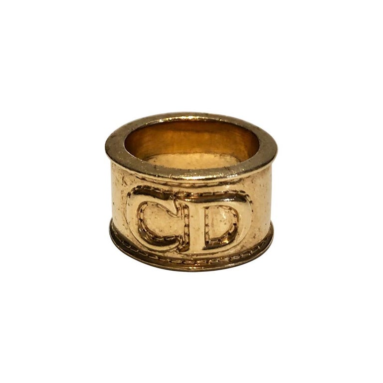 1980s Christian Dior Gold Tone Metal Scarf Ring at 1stDibs dior scarf