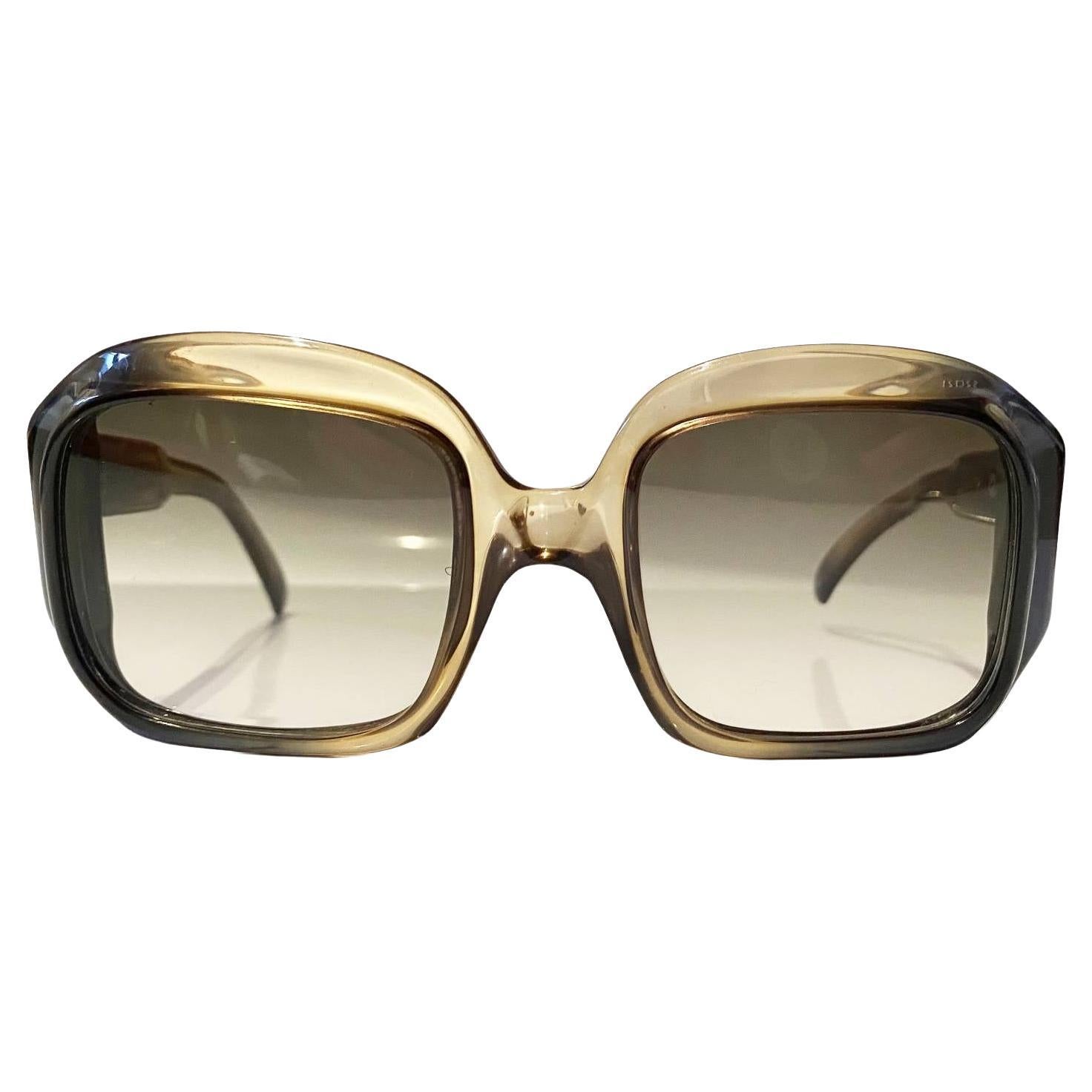 1980s Christian Dior Gradient Gray Green Optyl sunglasses