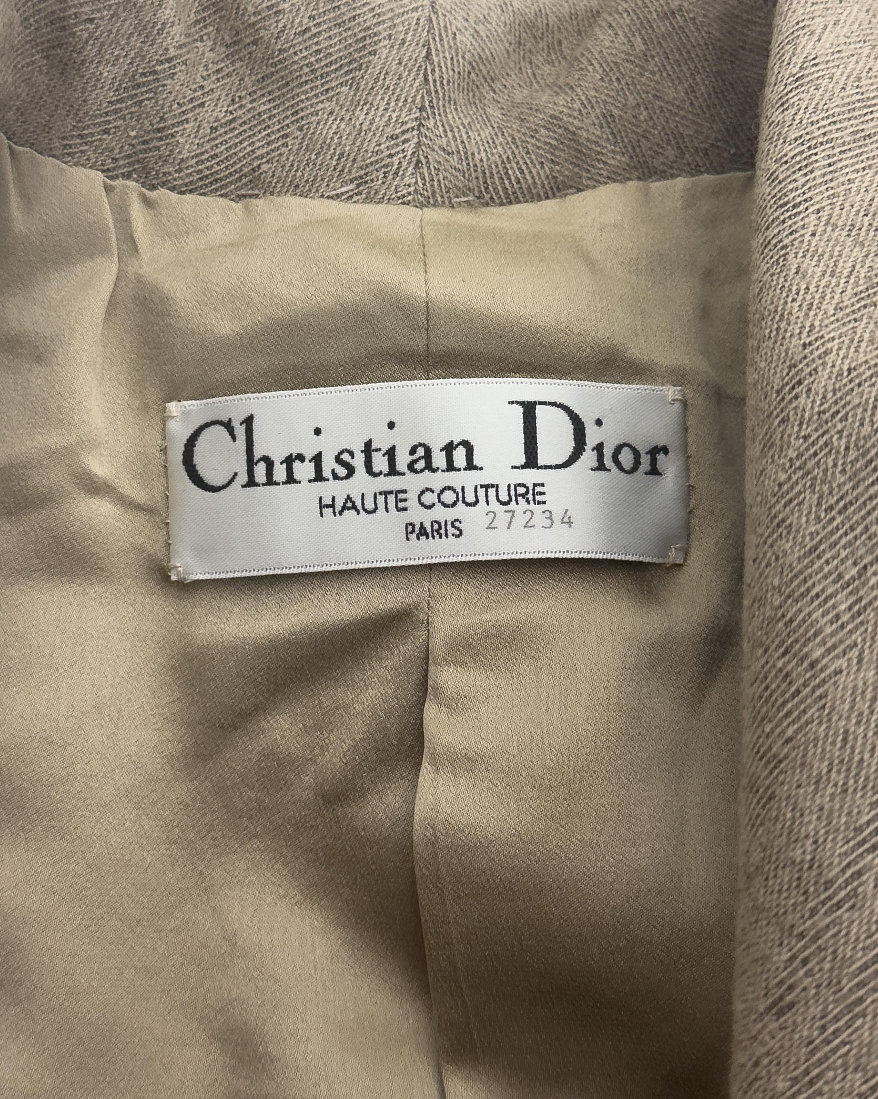 Traje de falda de Christian Dior Haute Couture de los años 80 con ribetes en venta 3