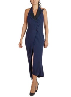 1980S CHRISTIAN DIOR Navy Blue & Black Blazer