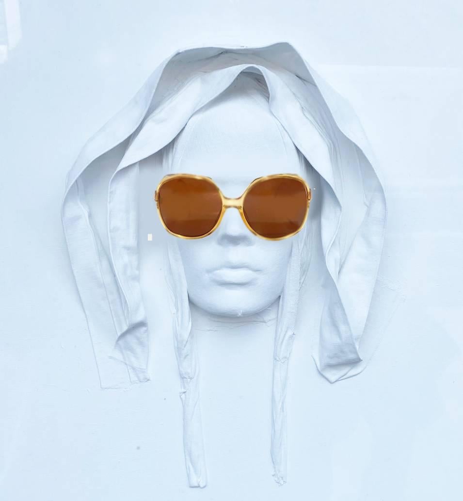 Christian Dior Oversized Lightweight Sunglasses, brown lenses., Optyl, 
Model: 2271, the lenses in this frame are UV protected, Made in Germany 

Condition: 1980s, vintage excellent, no marks on lenses, all crystals in place 

Measurements:
- Eye