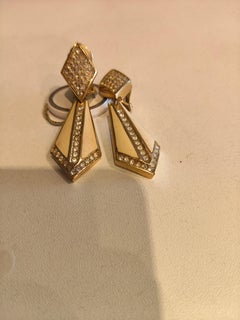 1980s Christian Dior pendant clip on earrings NWOT
