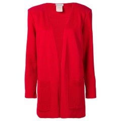 1980s Christian Dior Red Open Jacket