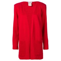 1980s Christian Dior Red Open Jacket