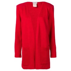 1980s Christian Dior Red Open Jacket