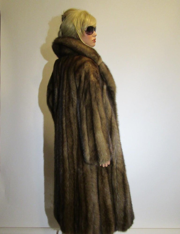 1980s CHRISTIAN DIOR Russian Sable Fur Coat Full Length Vintage  In Excellent Condition For Sale In Lakewood, CO