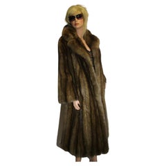 Retro CHRISTIAN DIOR Russian Sable Fur Coat Full Length S/M